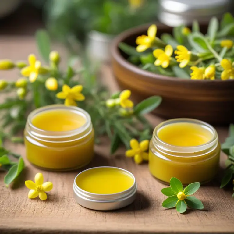 salve made with Hypericum perforatum