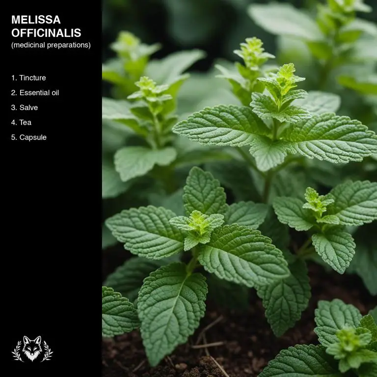 preparations of Melissa officinalis