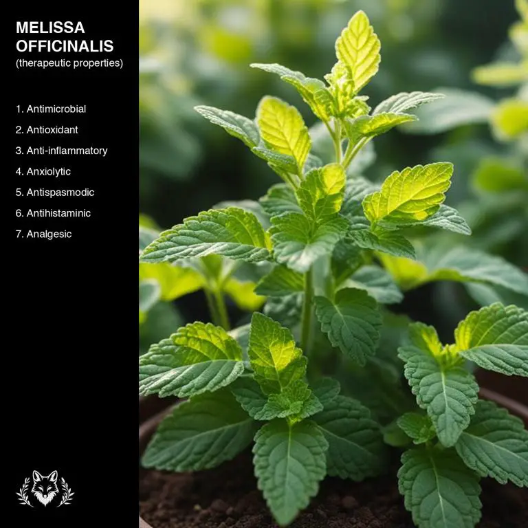 properties of Melissa officinalis