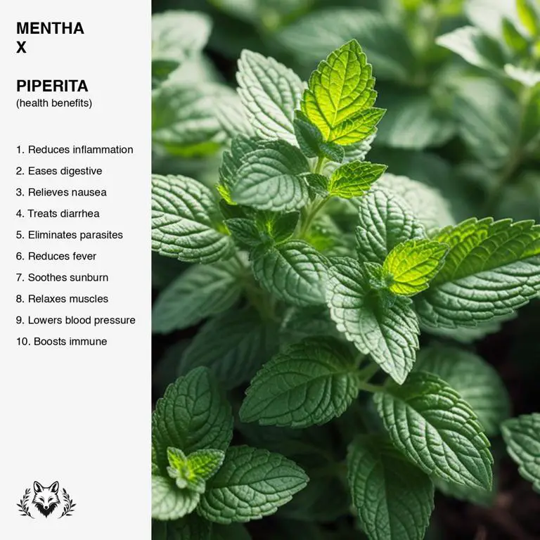 benefits of Mentha x piperita