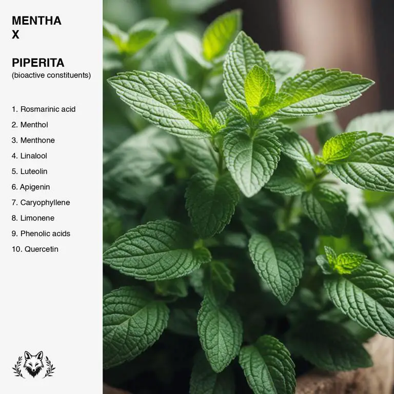 constituents of Mentha x piperita