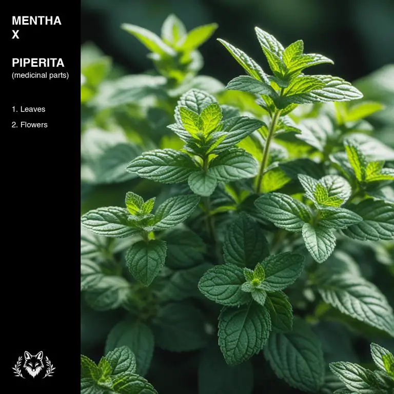 parts of Mentha x piperita