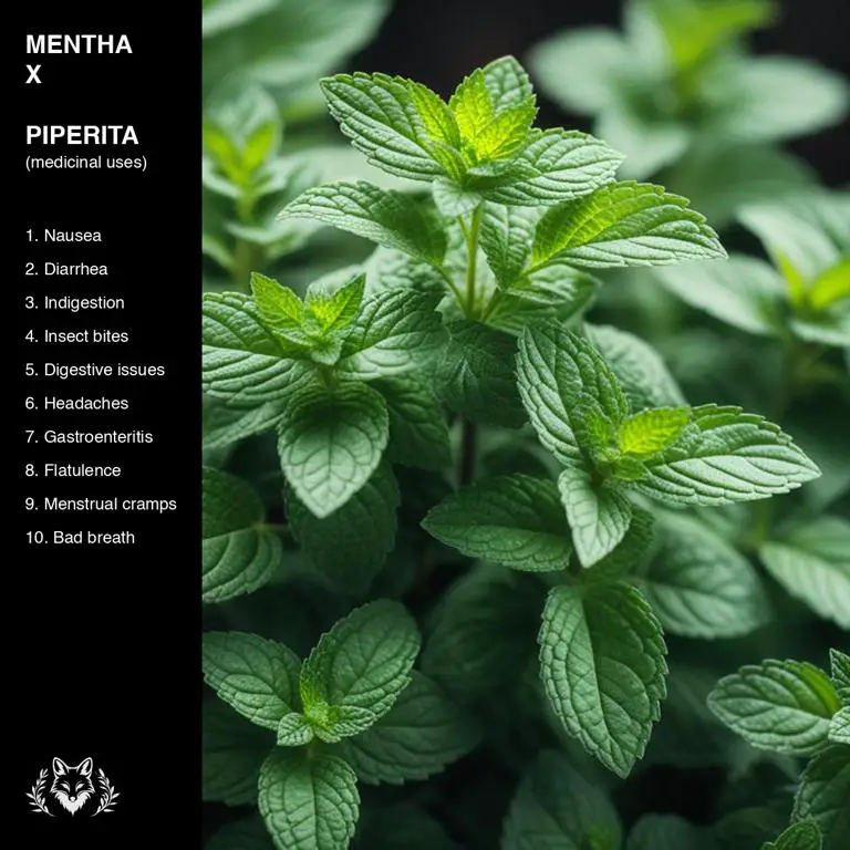 uses of Mentha x piperita