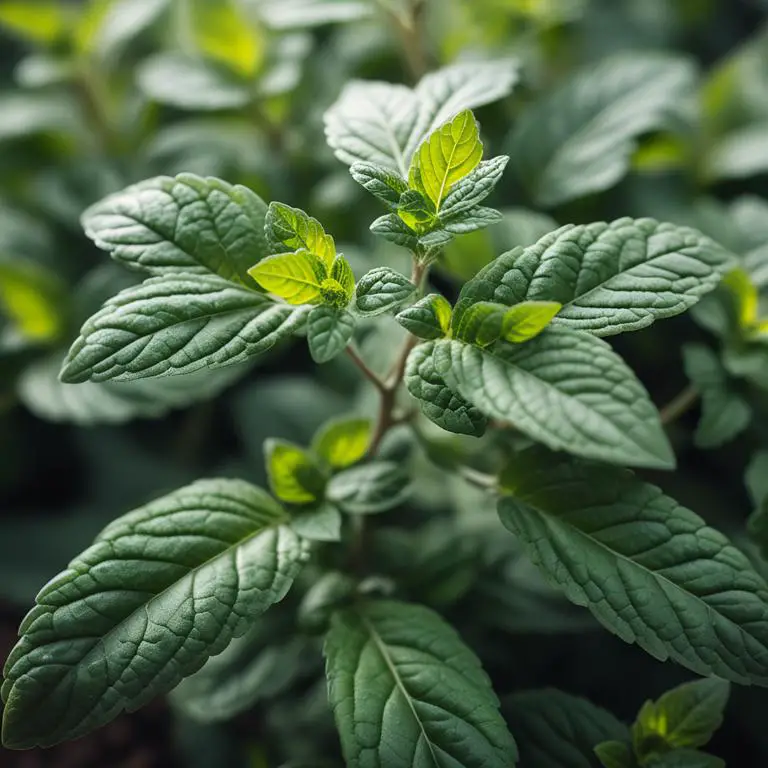 Ocimum basilicum plant