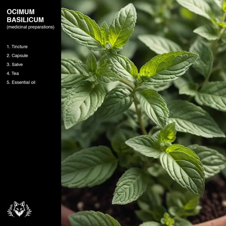 preparations of Ocimum basilicum