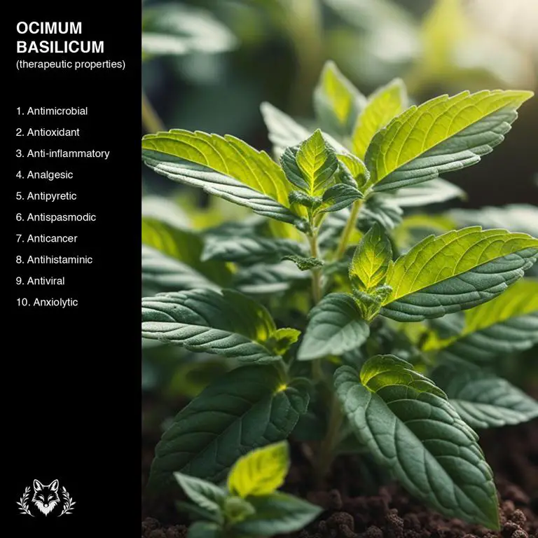 properties of Ocimum basilicum