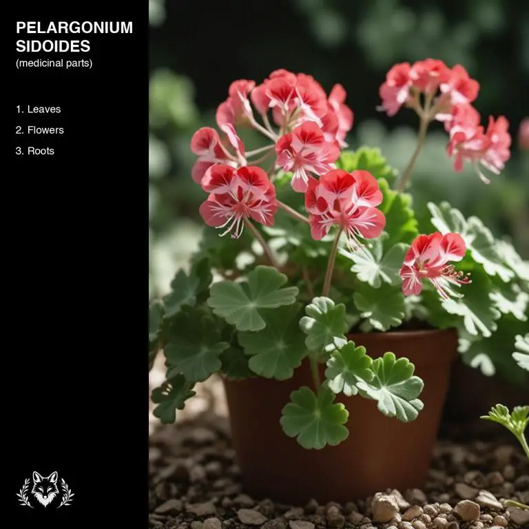 parts of Pelargonium sidoides