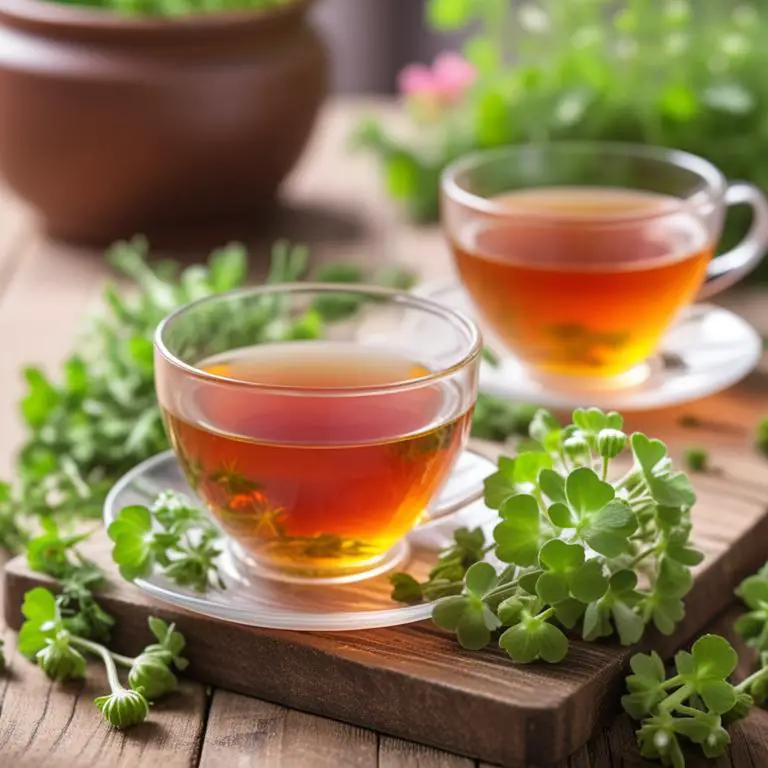 tea made with Pelargonium sidoides