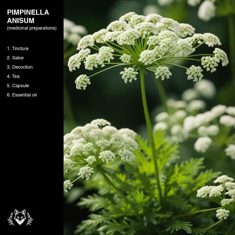 preparations of Pimpinella anisum