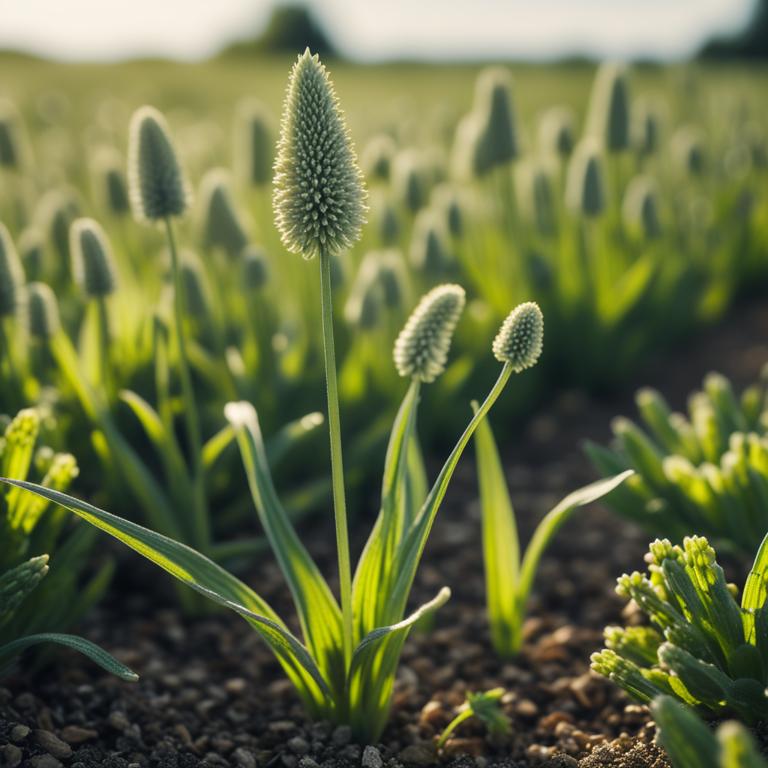 Plantago lanceolata plant