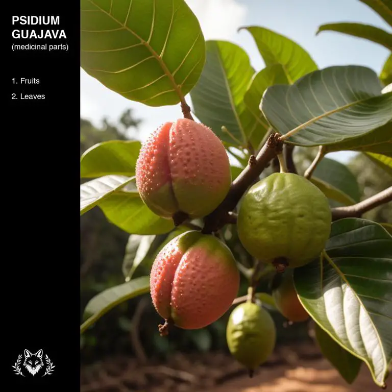 parts of Psidium guajava