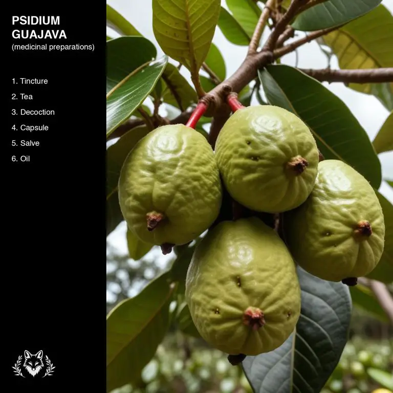 preparations of Psidium guajava