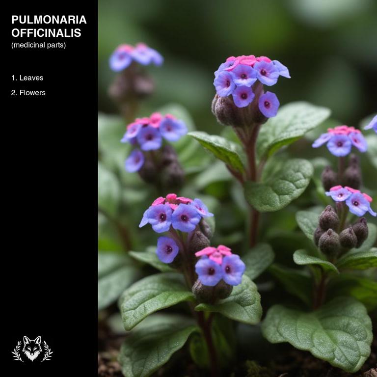 parts of Pulmonaria officinalis