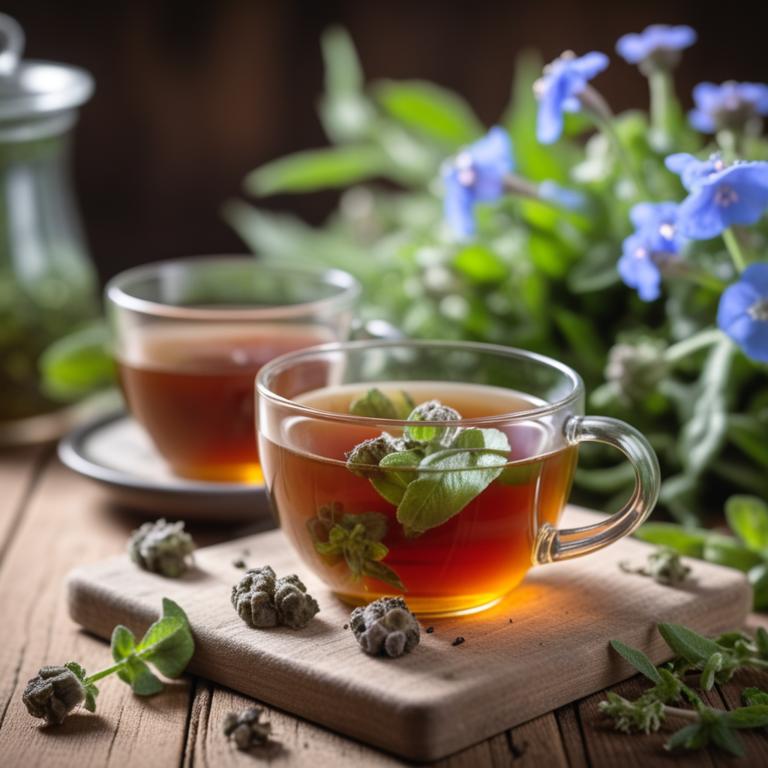 tea made with Pulmonaria officinalis