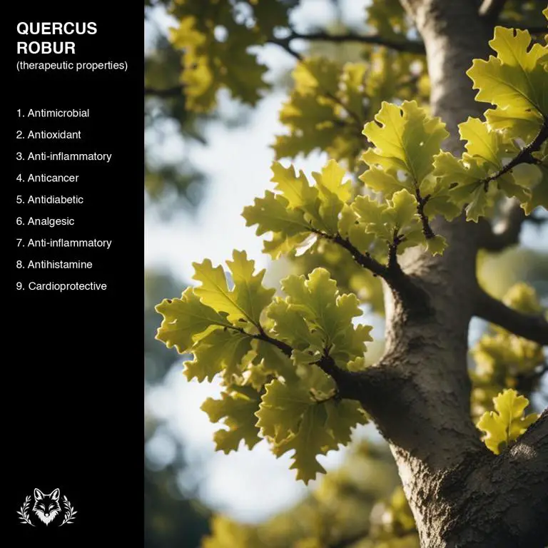 properties of Quercus robur