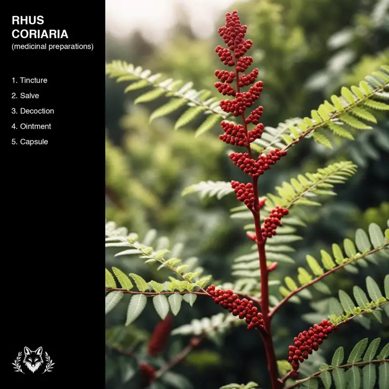 preparations of Rhus coriaria