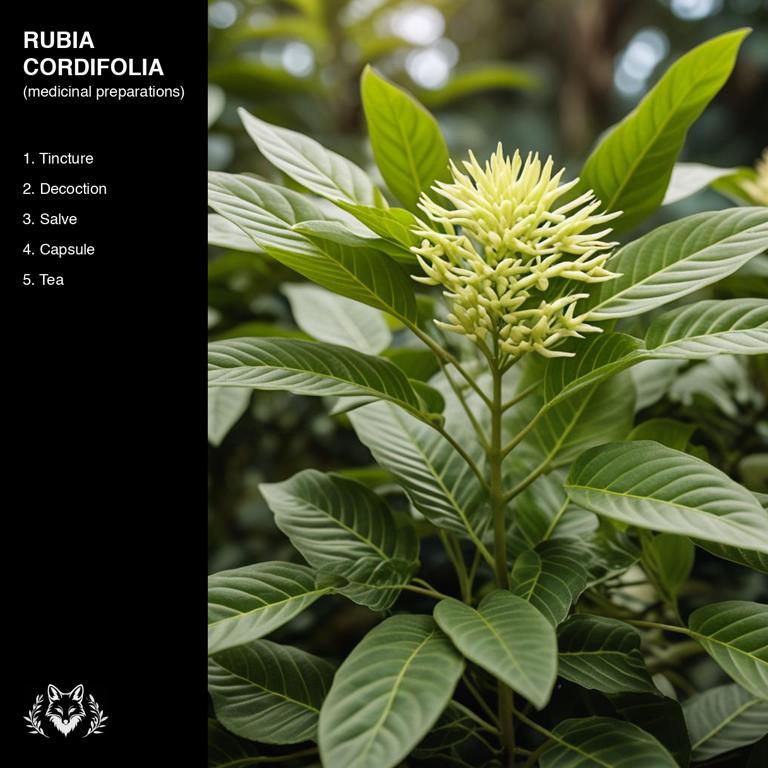 preparations of Rubia cordifolia