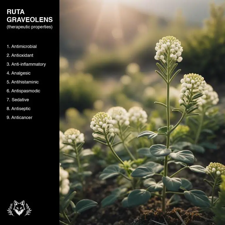 properties of Ruta graveolens