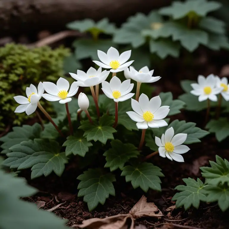 Sanguinaria canadensis plant