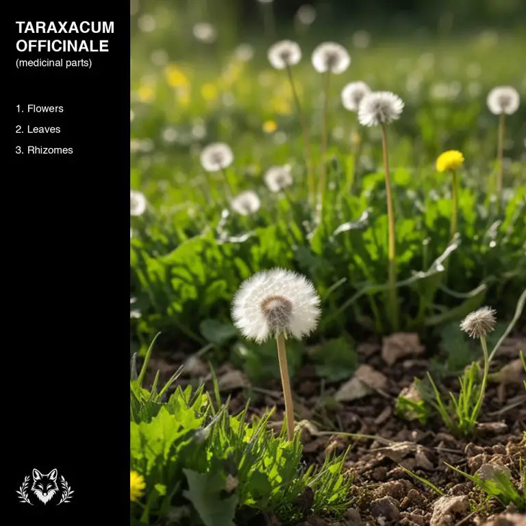 parts of Taraxacum officinale