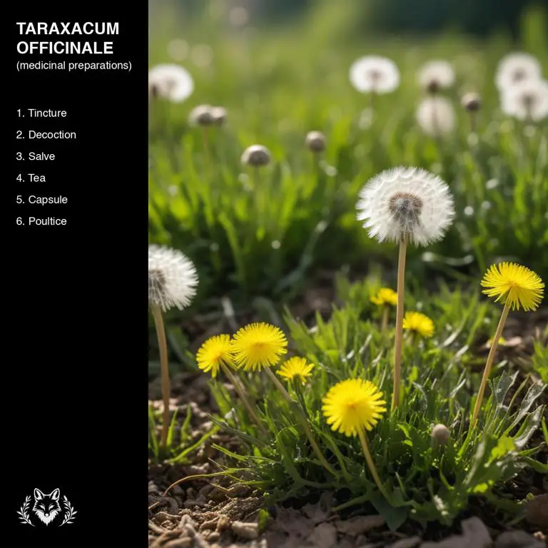 preparations of Taraxacum officinale