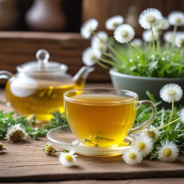 tea made with Taraxacum officinale