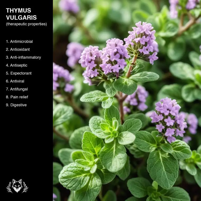 properties of Thymus vulgaris