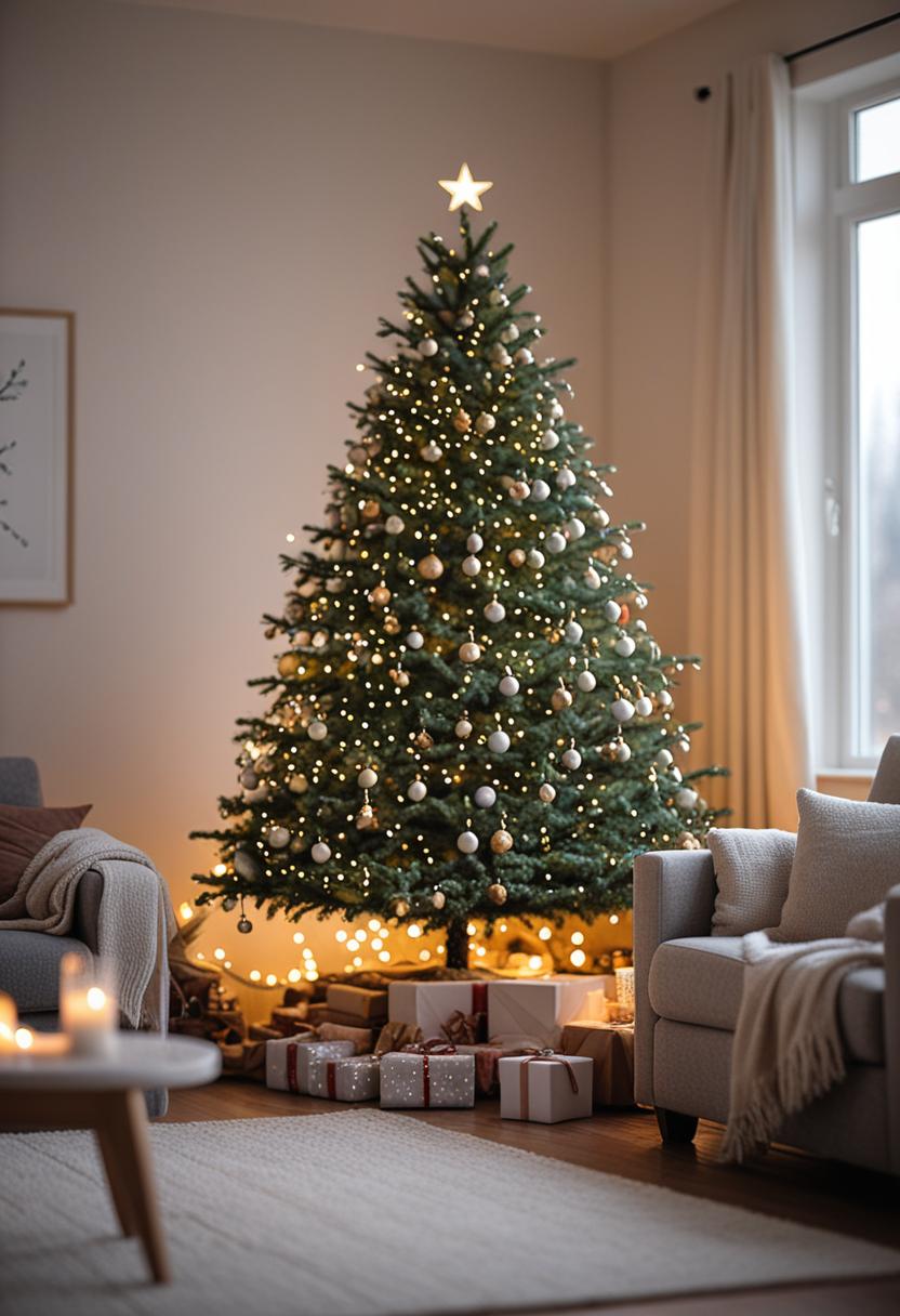 Cozy moments around a festive tree.