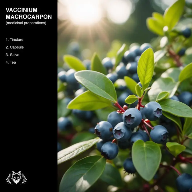 preparations of Vaccinium macrocarpon