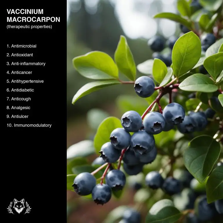 properties of Vaccinium macrocarpon