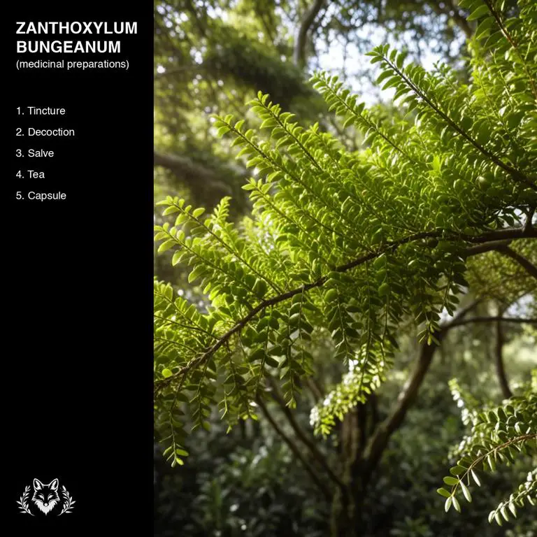 preparations of Zanthoxylum bungeanum