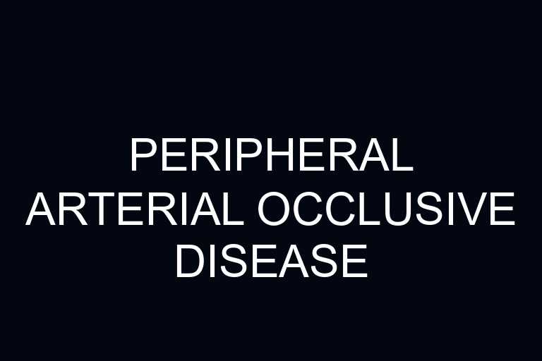 peripheral arterial occlusive disease overview
