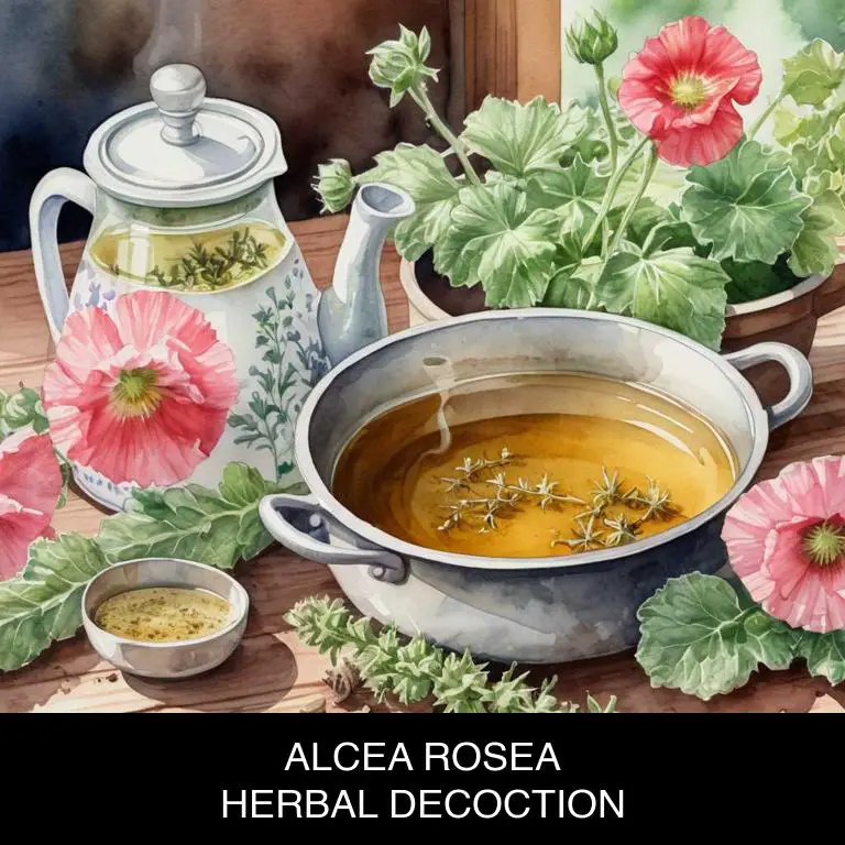 alcea rosea herbal decoctions for edema