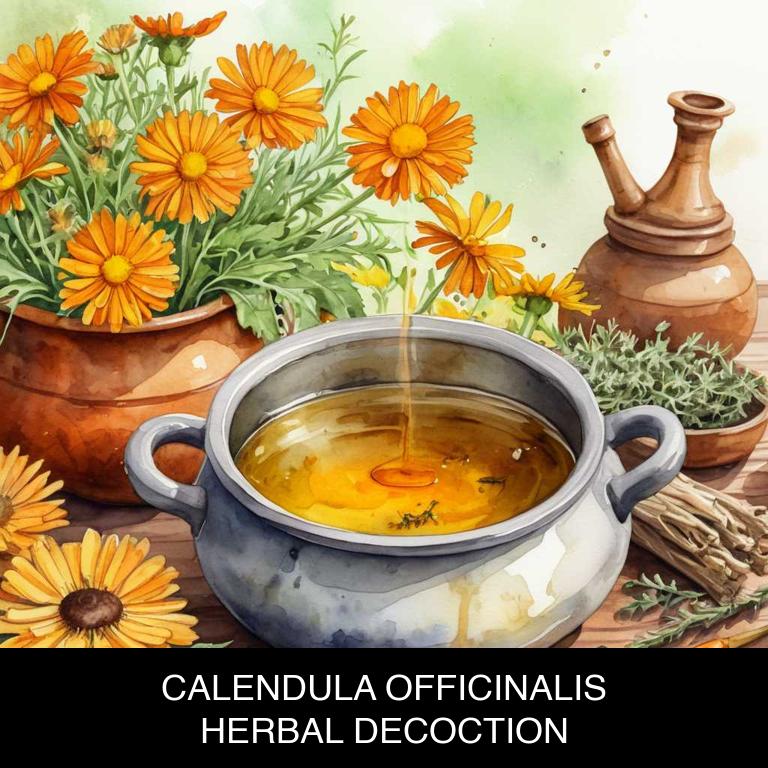 calendula officinalis herbal decoctions for chickenpox