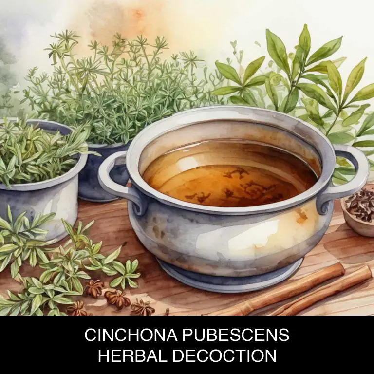 cinchona pubescens herbal decoctions for eye-twitching