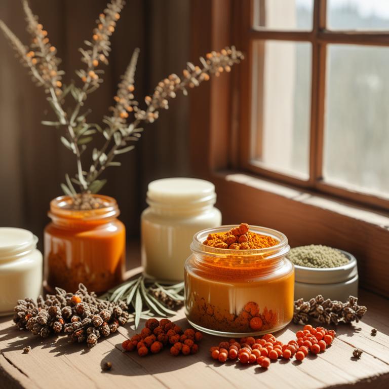 Hippophae rhamnoides herbal creams for dry lips