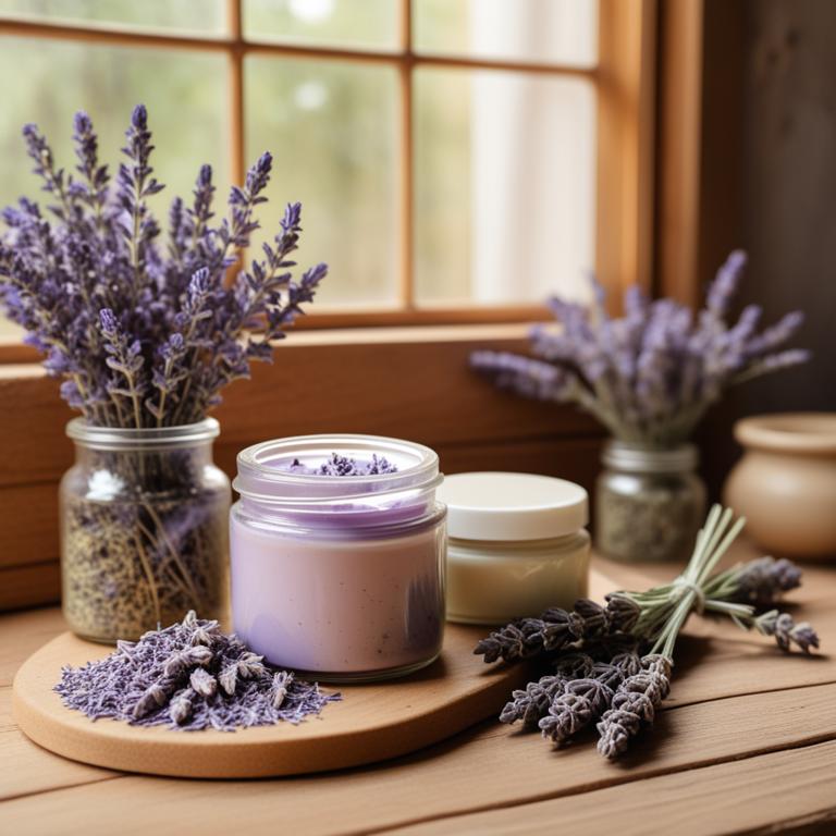 herbal creams with Lavandula stoechas