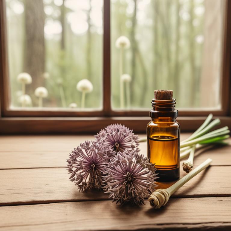 herbal essential oils with Allium sativum