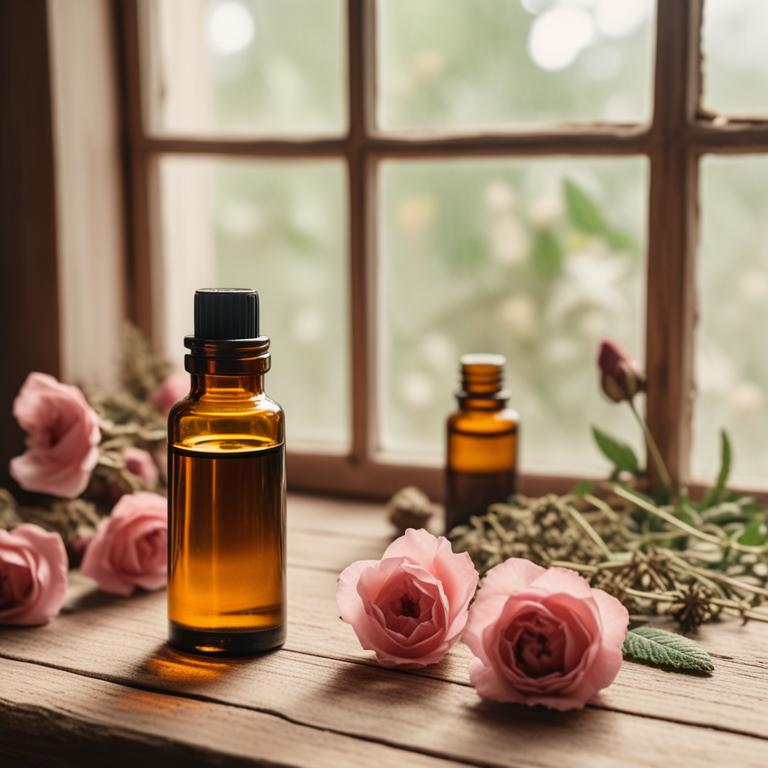 herbal essential oils with Rosa rubiginosa