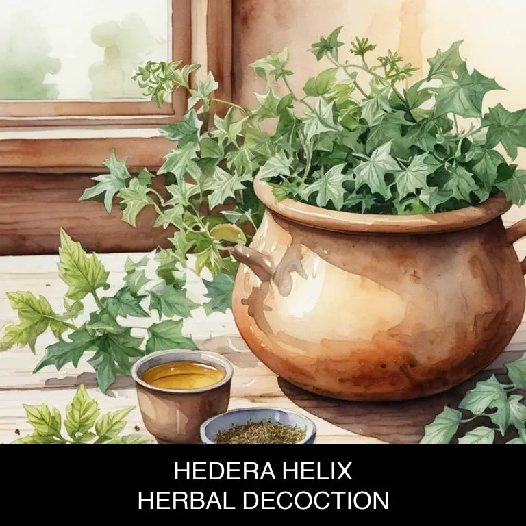 hedera helix herbal decoctions for dry-throat