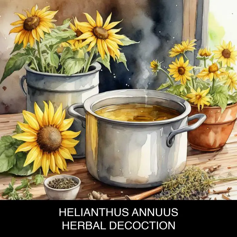 helianthus annuus herbal decoctions for sunburn