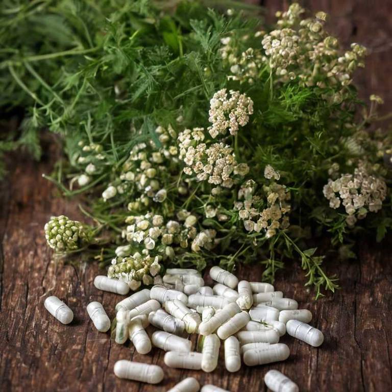 herbal capsules for bee-sting Achillea millefolium