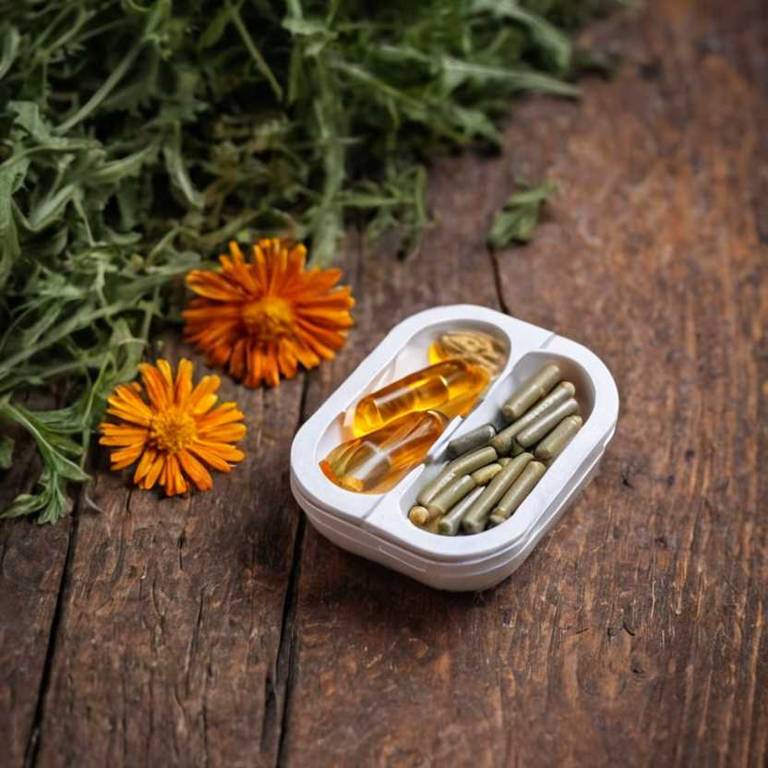 herbal capsules for bee-sting Calendula arvensis