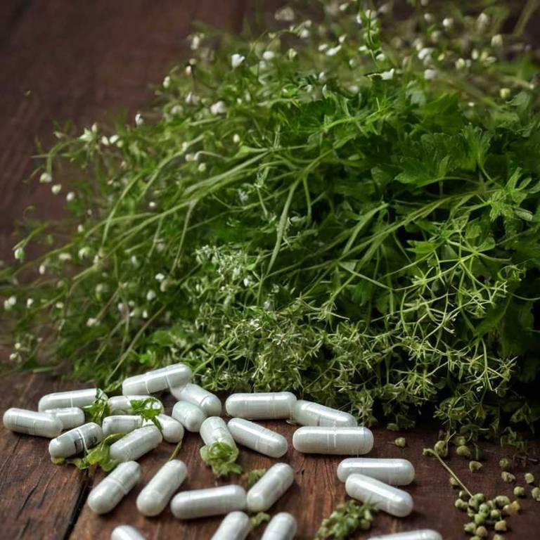 herbal capsules for burping Pimpinella anisum