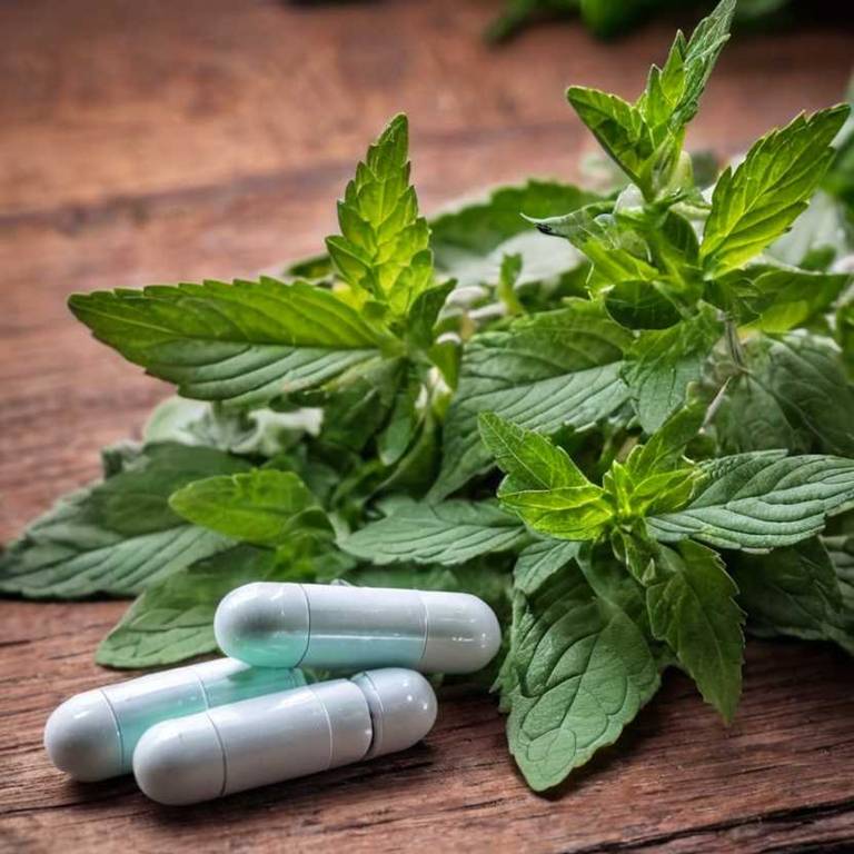 herbal capsules for coughing-fits Mentha x piperita