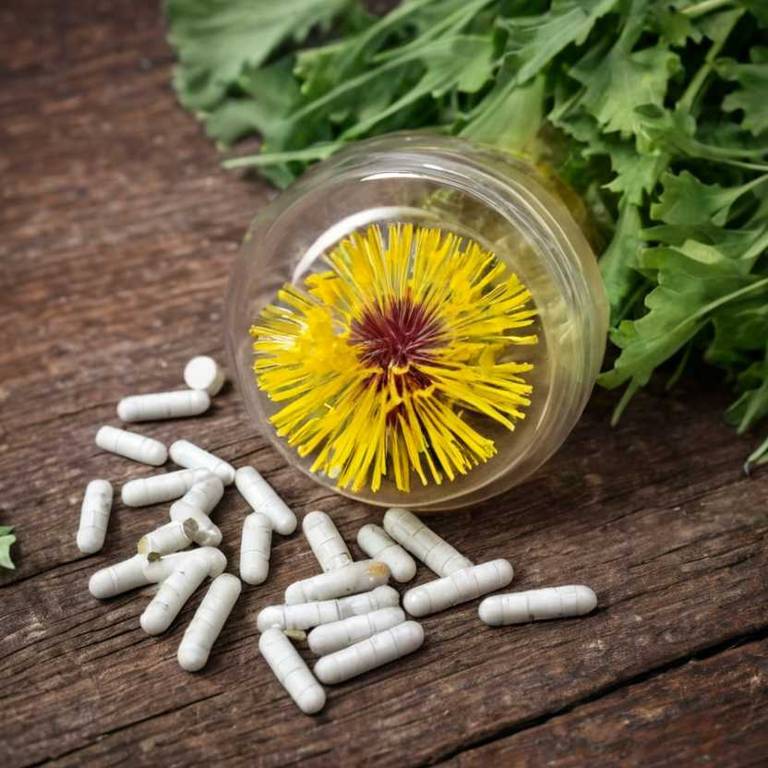 herbal capsules for difficulty-chewing Taraxacum officinale