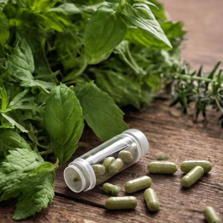 herbal capsules for fungal-skin-infection Ocimum basilicum