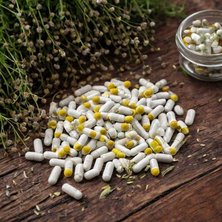 herbal capsules for stomach-growling Matricaria chamomilla