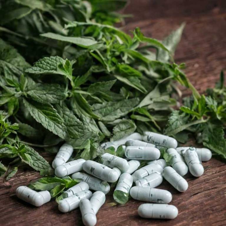 herbal capsules for tickling-throat Mentha x piperita