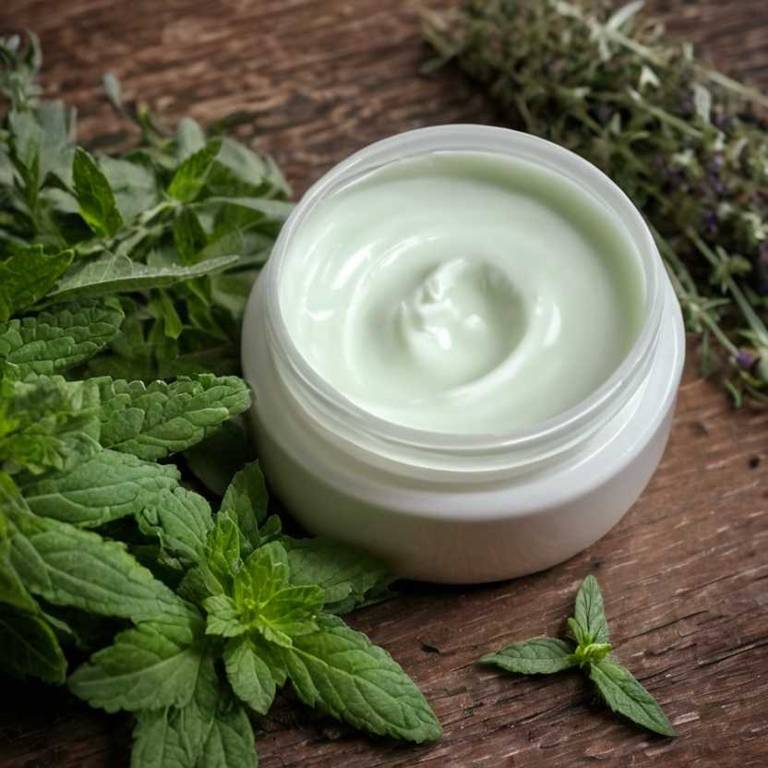 herbal creams for difficulty-chewing Mentha x piperita